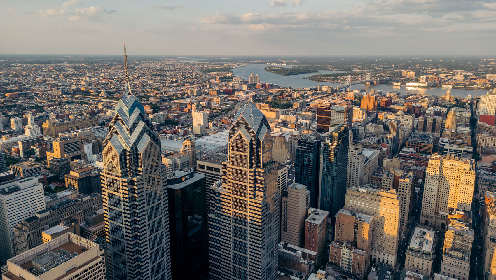 Philly skyline on a sunny day