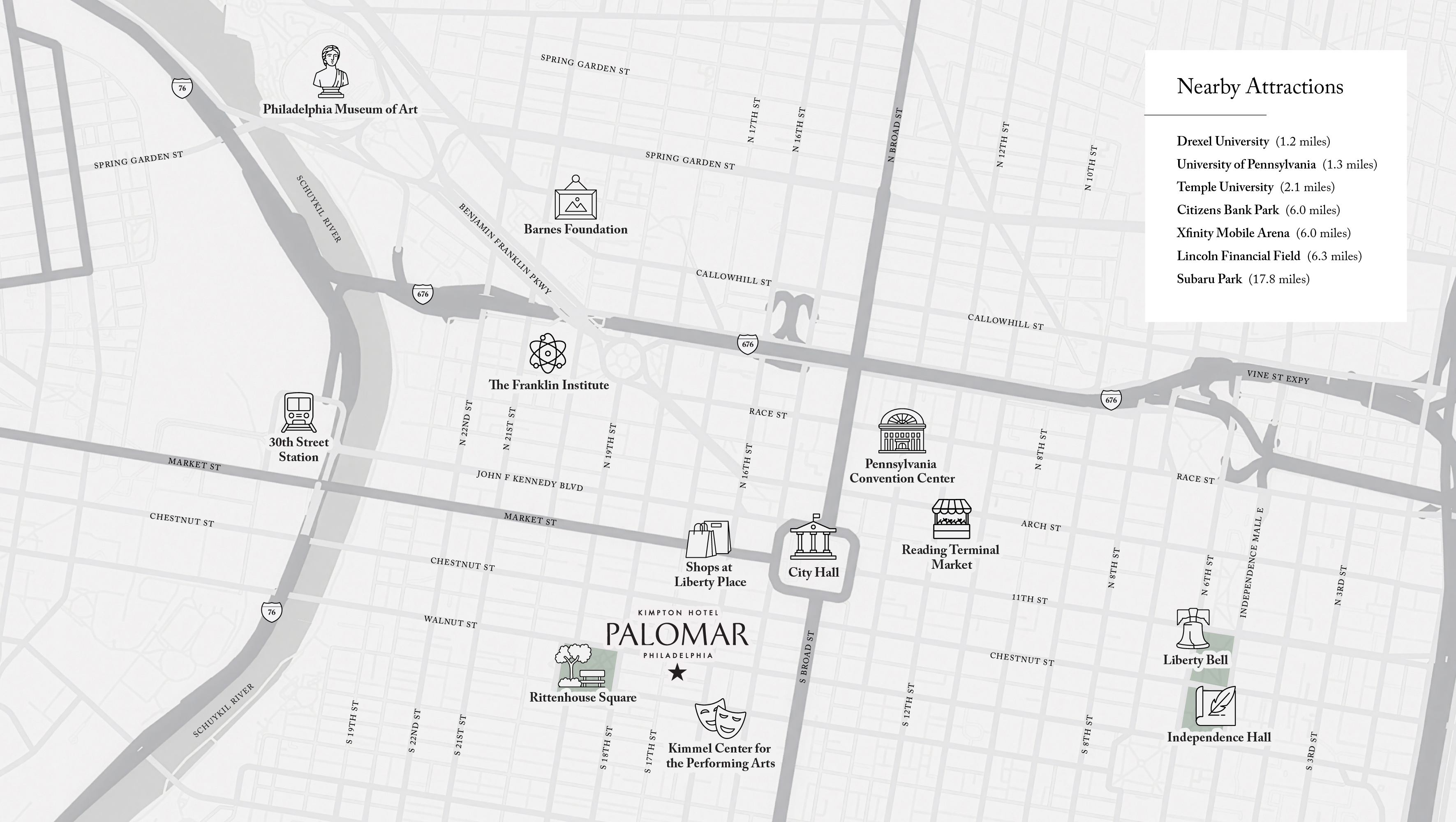 Kimpton Palomar Philadelphia Hotel Map
